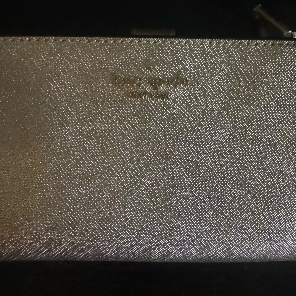 Kate Spade Metallic Silver Clutch